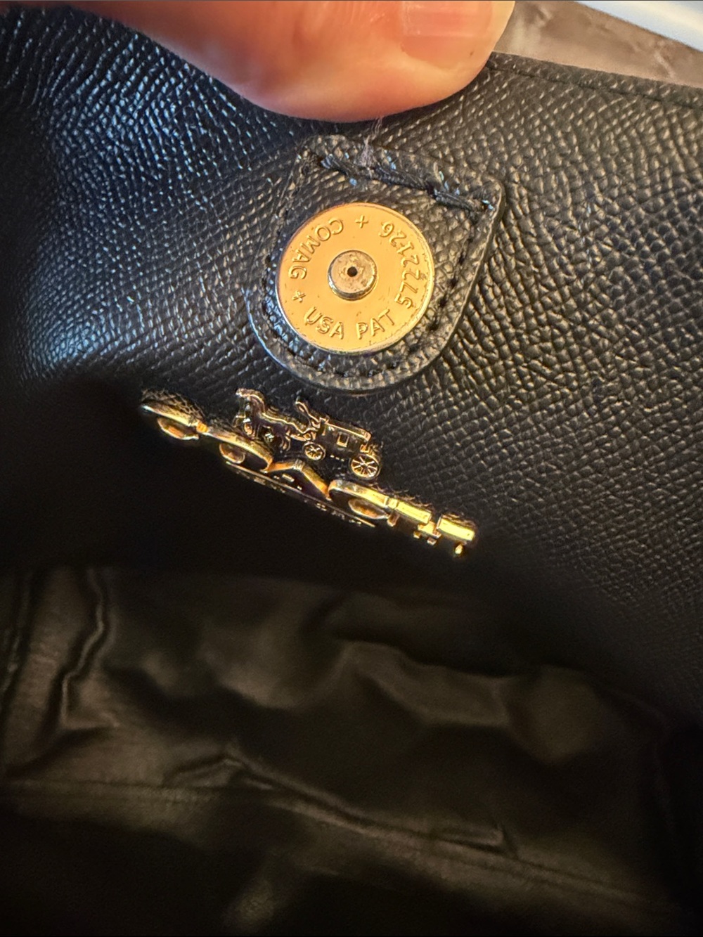 Coach Dark Brown Signature Canvas City Tote with Black Straps - Picture 7 of 11